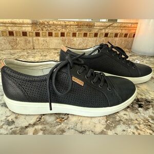 ECCO Soft 7 Men’s Black Leather Sneakers EU 42 US 8-8.5